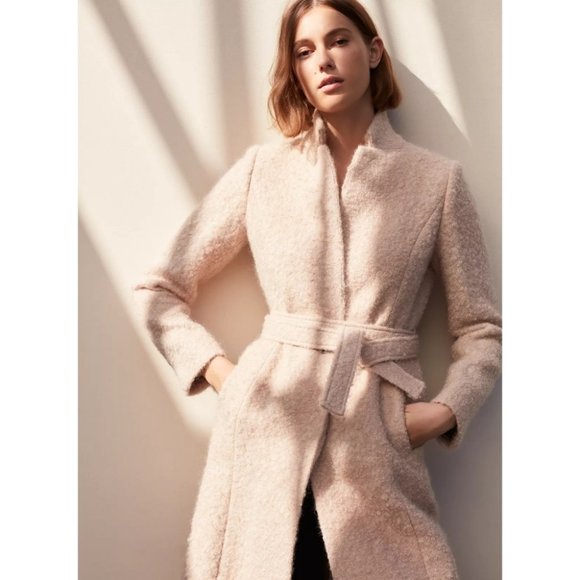 1-01 BABATON Markosian Coat Mohair Wool Midi Myth Cream Aritzia - Picture 2 of 16